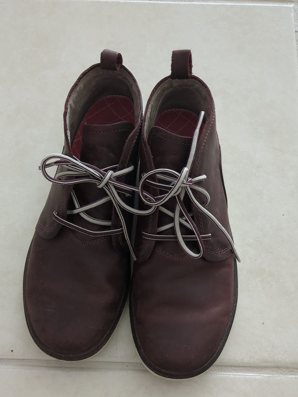 Merrel X Dr. Sholl's Active Series Comfy Ankle Laced Burgundy Boots Sz 38/7.5